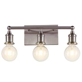 Eivl001-sl1p Eidonta 3light Vanity Light Fixture Modern Brushed Nickel Wall Sconce Eivl001-sl1p Eidonta 3light Vanity Light Fixture Modern Brushed Nickel Wall Sconce