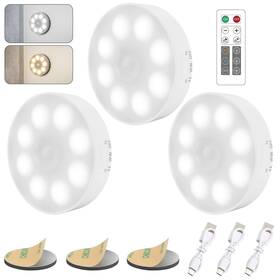 Ushml9-3p Electight 16 Leds Under Cabinet Lights With Remote 3 Pack Wireless Motion Sensor Rec