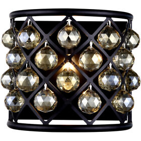 1214w11mb-gt-rc Elegant Lighting 1214w11mb-gt Rc Madison Wall Sconce Matte Black