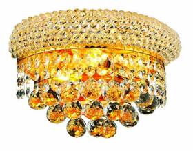 1800w12g Elegant Lighting 1800w12g/rc Primo 6-inch High 2-light Wall Sconce Gold Fini