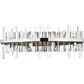 2200w30c Elegant Lighting Serena 8 Light 30 Inch Chrome Bath Sconce Wall