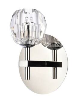 3505w6c Elegant Lighting Chrome Bathroom Or Dining Room Crystal Lamp Shade Wall Sconce Light Fixture