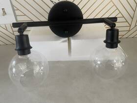 Ld2314bk Elegant Lighting Black Vanity Seeded Clear Glass Lamp Shades Half Circlewall Sconce Light Fixture