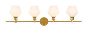 Ld2321br Elegant Lighting Ld2321 Gene 4 Light 38 Inch W Vanity - Brass