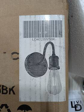 Ld4028w5bk Elegant Lighting Serif Single Light 5 Inch Tall Bathroom Sconce - Black