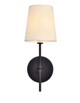Ld6004w6bk Elegant Lighting Mel 15 Inch Tall Wall Sconce - Black