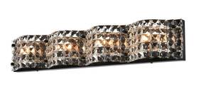 Ld7017bk Elegant Lighting Crystal And Chrome Bathroom Dining Room Black Vanity Wall Sconce Light Fixture