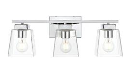 Ld7312w23bra Elegant Lighting Glass Shades Chrome Bathroom Dining Room Vanity Wall Sconce Light Fixture 23 In