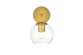 Ld7321w6bra Elegant Lighting Ld7321w6 Genesis 10 Inch Tall Bathroom Sconce - Brass