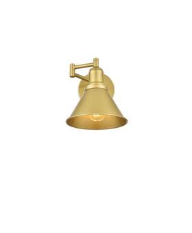 Ld7326w7bra Elegant Lighting Varden 8 Inch Tall Bathroom Sconce - Brass