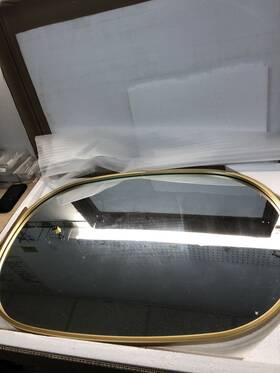 Mr2b2030brs Elegant Lighting Brynn 20 Inch X 30 Modern Oval Bathroom Wall Mirror - Brass