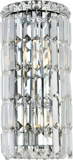 V2030w8c Elegant Lighting V2030w8c/rc Chrome And Crystal Bathroom Or Dining Room Foyer Wall Sconce Light Fixture