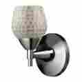 Elk-10150 1pc-slv Elk Celina 1-light Sconce In Polished Chrome W Silver Glass 748119016122