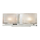 11621 Elk Chrome Glass Light Lighting Chiseled 2-lt Vanity Polished 2