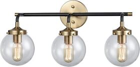 14428-3 Elk Lighting 14428/3 Boudreaux 3-light 24inch.w Bathroom Vanity Light Gold Black