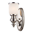66110-1 Elk Sconce Polished Wall Collection Lighting Nickel Chadwick