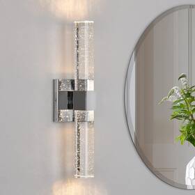 Epinl 191814389679 Bathroom Sconce Wall Lighting - Led Modern Light Chrome Crystal B