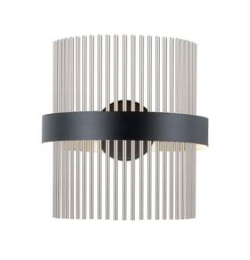 E34201-bksn Et2 E34201 Chimes 15 Inch Tall Led Bathroom Sconce - Black