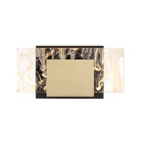 45345-012 Eurofase Kasha 1-light Led Bathroom Vanity Light In Black And Brass