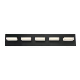 28022-025 Eurofase Lighting Olson 5 Light 30 Inch W Led Bathroom - Black