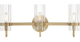45463-013 Eurofase Lighting 45463 Brook 3 Light 22 Inch Brass Bath Vanity -