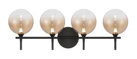 48918-039 Eurofase Lighting 48917 Iissa 4 Light 30 Inch W Vanity - Black
