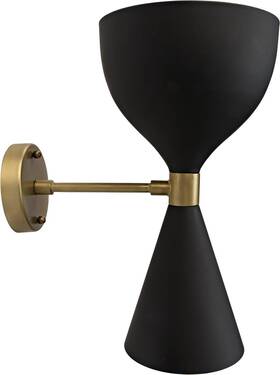 Eurolux Home 649696196873 Aegeon Black Metal Sconce-industrial Steel Design