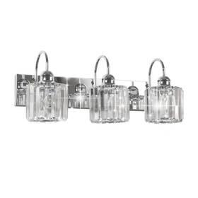 Thdlt1313cx Exbrite Merrin 23.1 Inch 3-lights Crystal Chrome Bathroom Vanity Light With Shade Thdlt1313cx Exbrite Merrin 23.1 Inch 3-lights Crystal Chrome Bathroom Vanity Light With Shade