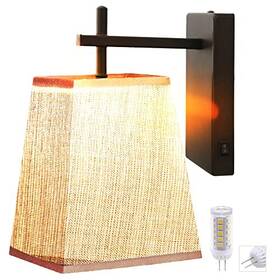 Lf131t-005 Facon 12v Rv Wall Sconce With Square Fabric Shape 1 X G4 Replaceable Bulb Included