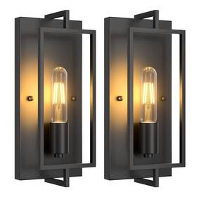 2p-sconce Fadimikoo New-‎ Farmhouse Black Wall Sconces Vintage Lighting Set Of