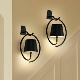 Yl-w07-02-cw-bk-2 Faithorse 5200mah Wireless Wall Light Rechargeable Batttery Operated Sconces Set O