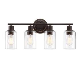 Faymart Lighting 748327231379 4 Light Oil Rubbed Bronze Bathroom Fixture Over Mirror