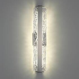 9205 Faziyo Modern Crystal Wall Sconce 24 Inch Hardwired Lamp 4000k Dimmable Brush