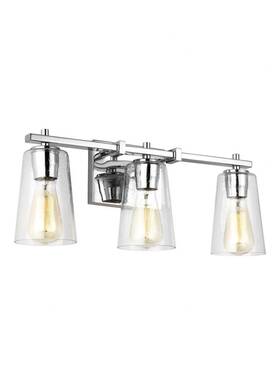 Vs24303ch Feiss Generation Lighting-sean Lavin-3 Light Bath Vanity In Traditional Chrome Finish Vs24303ch Feiss Generation Lighting-sean Lavin-3 Light Bath Vanity In Traditional Chrome Finish