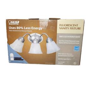 17801-71923 Feit Electric Vanity Fixture Fluorescent Light Open Box Everything Included Except Lightbulbs
