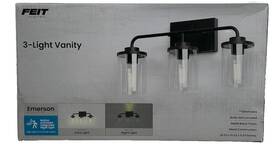 Van21 Feit Electric Van21/3l1/mobat/bk Emerson 21 Inch 3-light Matte Black Vanity Light With Motion