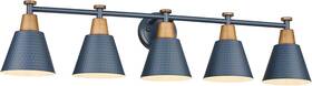 4fg59b-5w Femila 5 Light Bathroom Vanity 37.4 Inch Lighting Fixture Blue