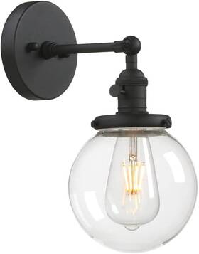 Fty230h Fenthy Phansthy Black Bathroom Light Fixture Single Industrial Wall Sconce With 5.9 Inc