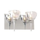 604062 Finish Hampton Chrome Crystal Bay Jasmine Vanity 2 Light Bathroom