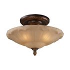08093-agb Flush Semi Bronze Light - 4 Golden Ceiling Restoration Bulb