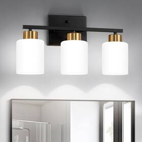 Fy-gb3105-bg3 Fonmyim Light Fixtures 3-light Modern Vanity Over Mirror Wall Sconces With Milky