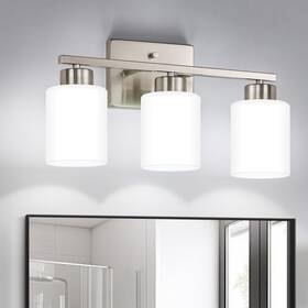 Fy-gb3105-ni3 Fonmyim Brushed Nickel Bathroom Light Fixtures 3-light Modern Vanity Over Mirr