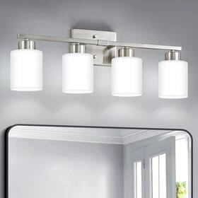 Fy-gb3105-ni4 Fonmyim Brushed Nickel Bathroom Light Fixtures 4-light Modern Vanity Over Mirr