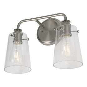 5118-02-55 Forte Lighting 5118-02 Ronna 2 Light 15 Inch W Bathroom Vanity - Nickel
