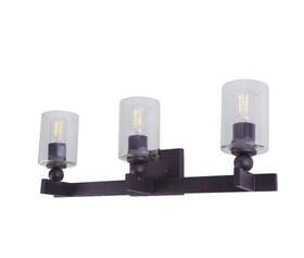 5288-03-32 Forte Lighting Myo 3 Light Bath Vanity Antique Bronze Clear 5288-03-32 Forte Lighting Myo 3 Light Bath Vanity Antique Bronze Clear