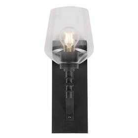 5743-01-04 Forte Lighting 5743-01 Chalice 6 Inch W Bathroom Sconce - Black 5743-01-04 Forte Lighting 5743-01 Chalice 6 Inch W Bathroom Sconce - Black