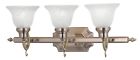 1283-01 French Livex Brass Antique Light Lighting Regency Bathroom