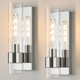 Fc023 Fritouvia Chrome Wall Sconces Set Of 2 Modern Sconce Living Room Bedroom