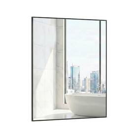 Furnixpress 722831330254 30 Inch X 36 Matte Black Bathroom Mirror 36x30 Metal Framed Wall Decor Large R