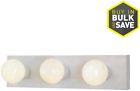 Fv08-038 Project Source White Vanity Light Globe Shaped Bulbs 841796001181